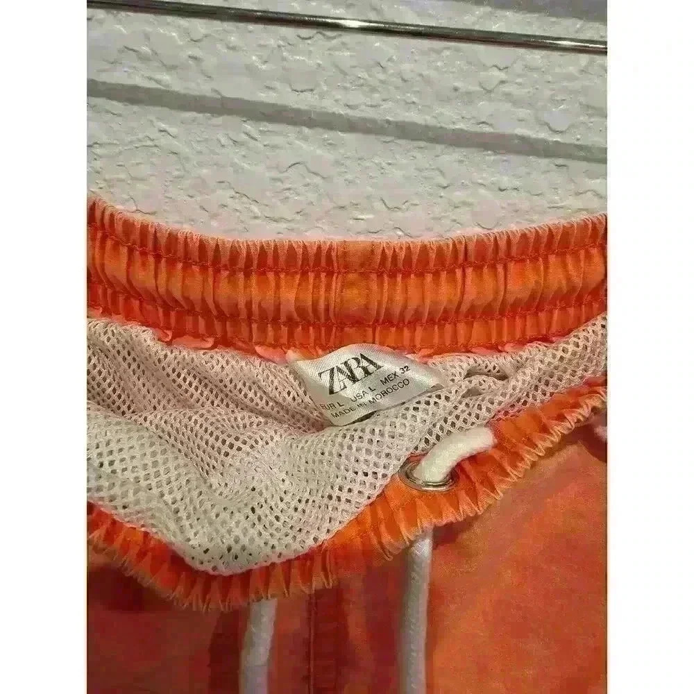Zara men Orange swimming trunk. Size Large. - Picture 2 of 3